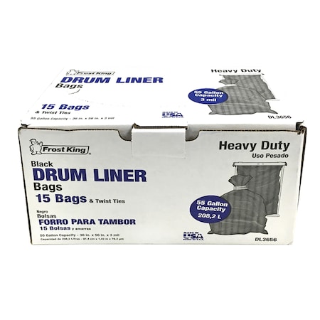 Frost King Frost King 55 gal Drum Liners Twist Tie 15 pk 3 mil DL3656